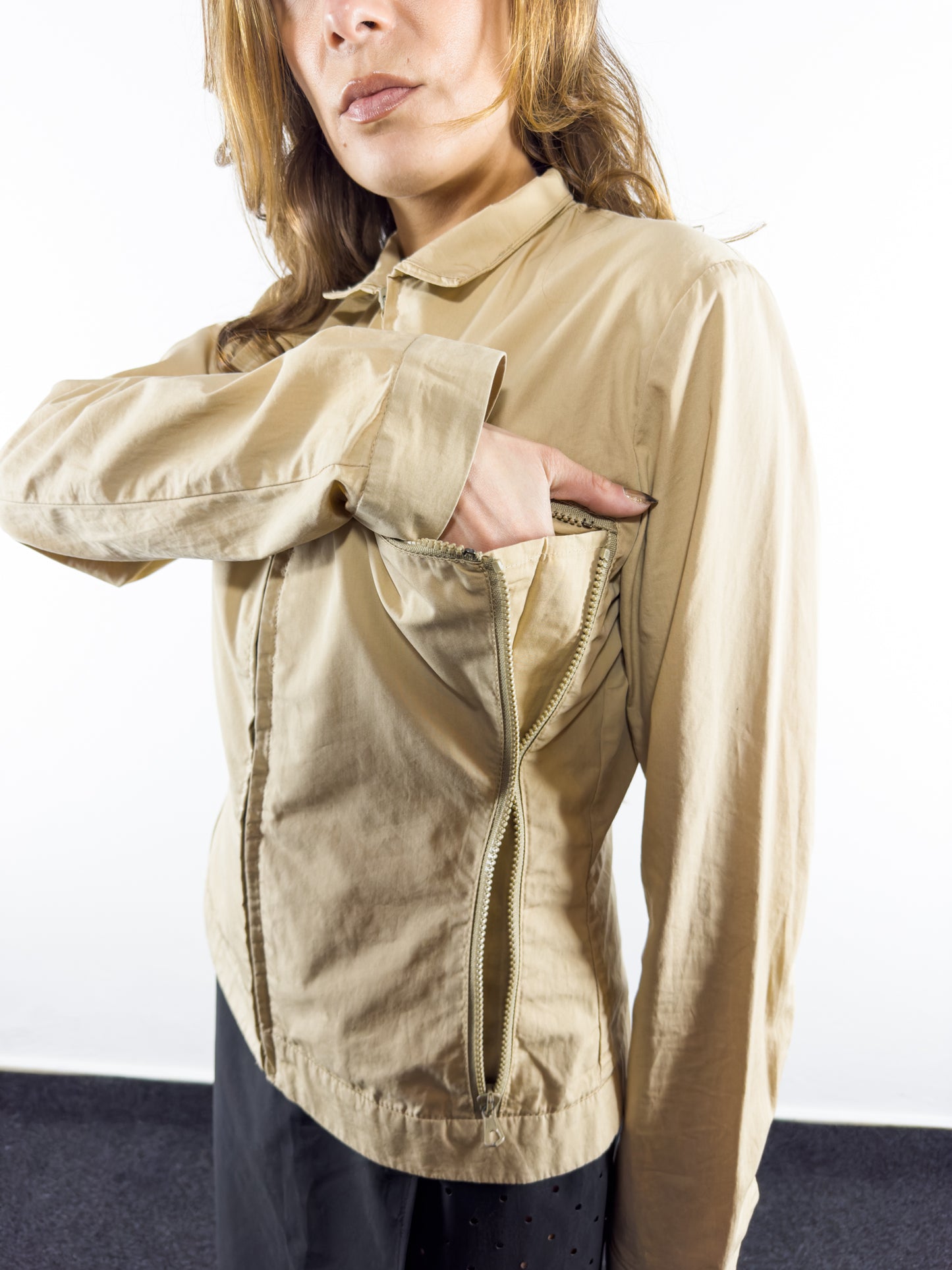 2000's Multi Zipper Cargo Jacket (L)