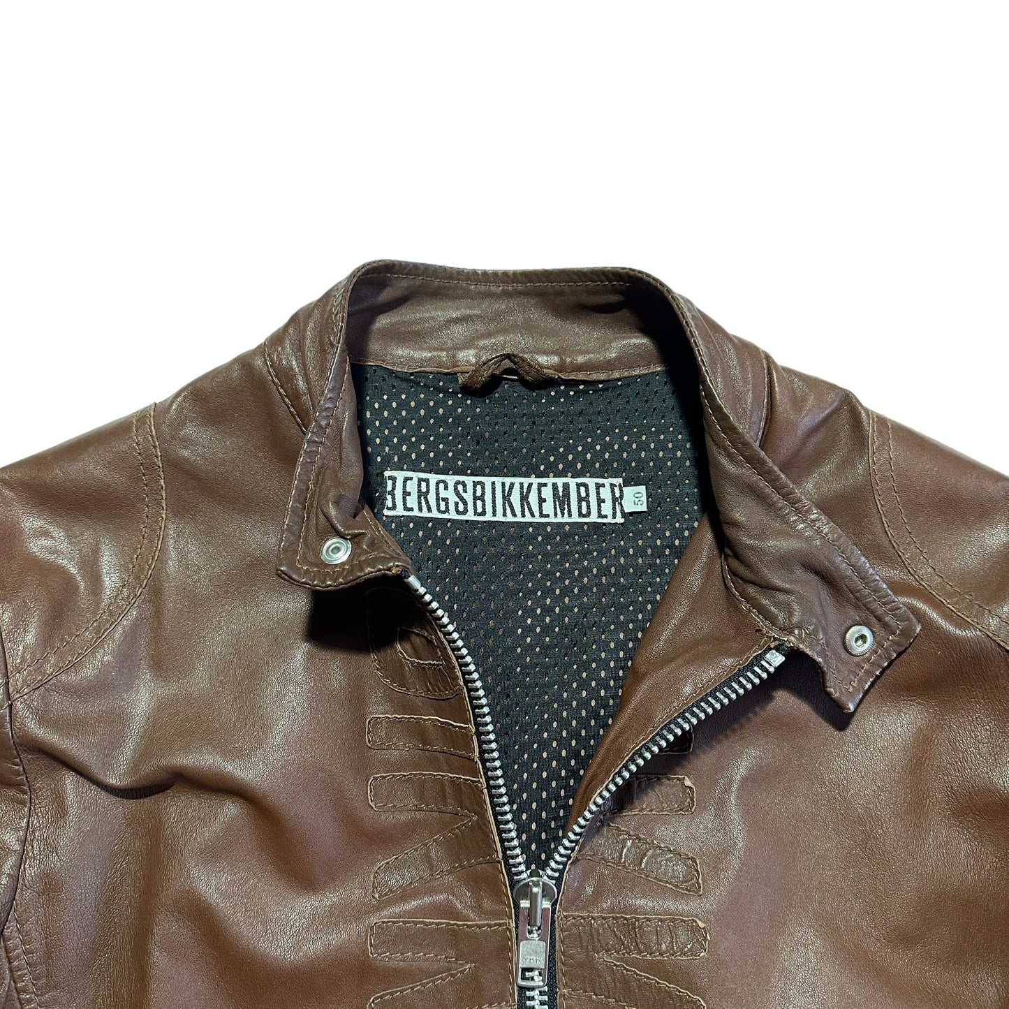 1990’s Faux Leather Embroidered Biker Jacket (50)