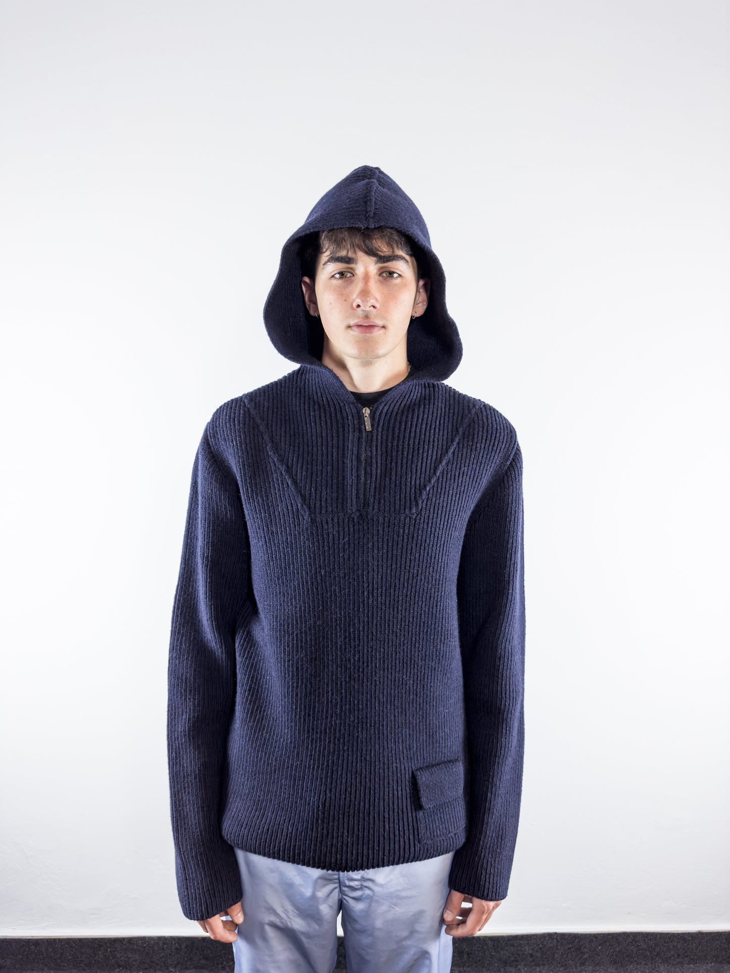 2000's ''Travel Wear Collection'' by Neil Barrett Knit Hoodie (XL)