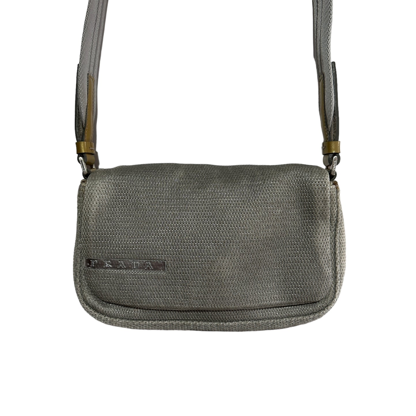 S/S 1999 Prada Silver and Gold Shoulder Bag