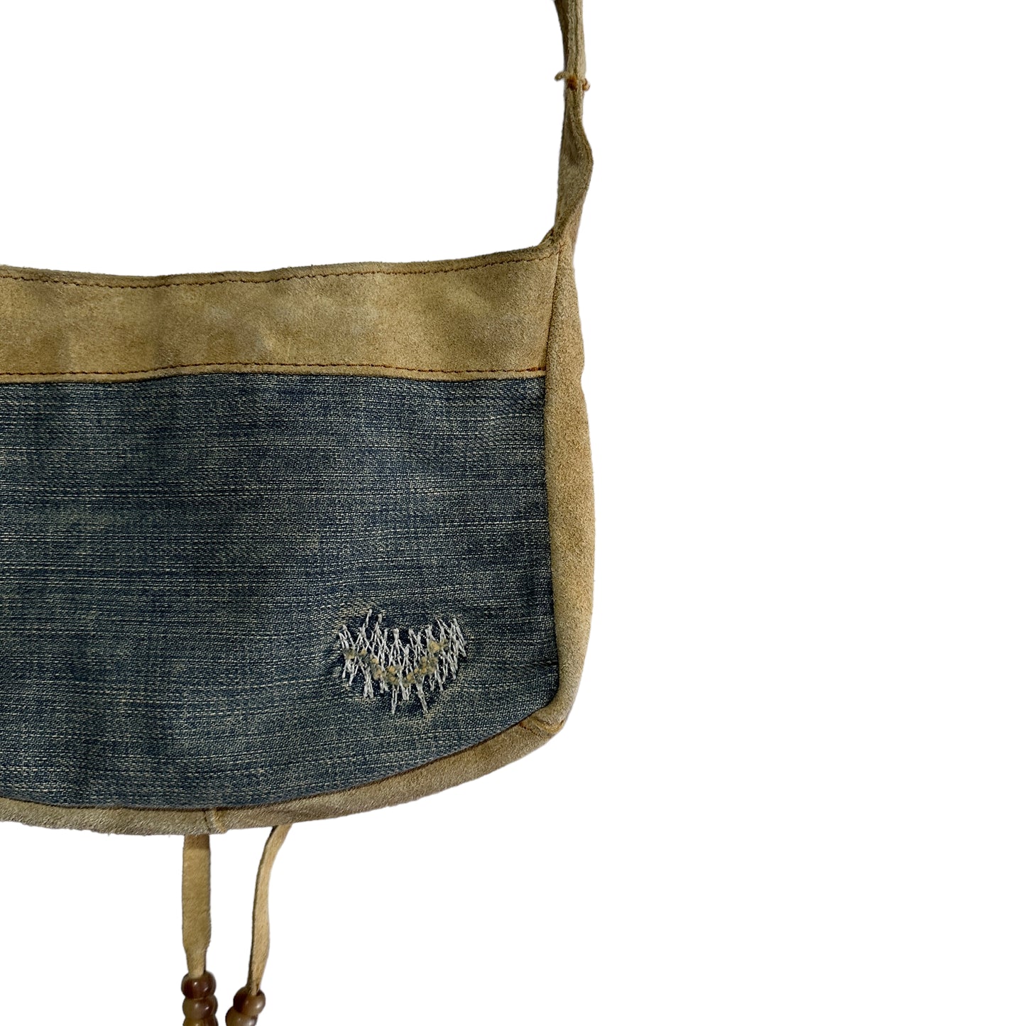 2000's Demin and Leather Shoulder Bag