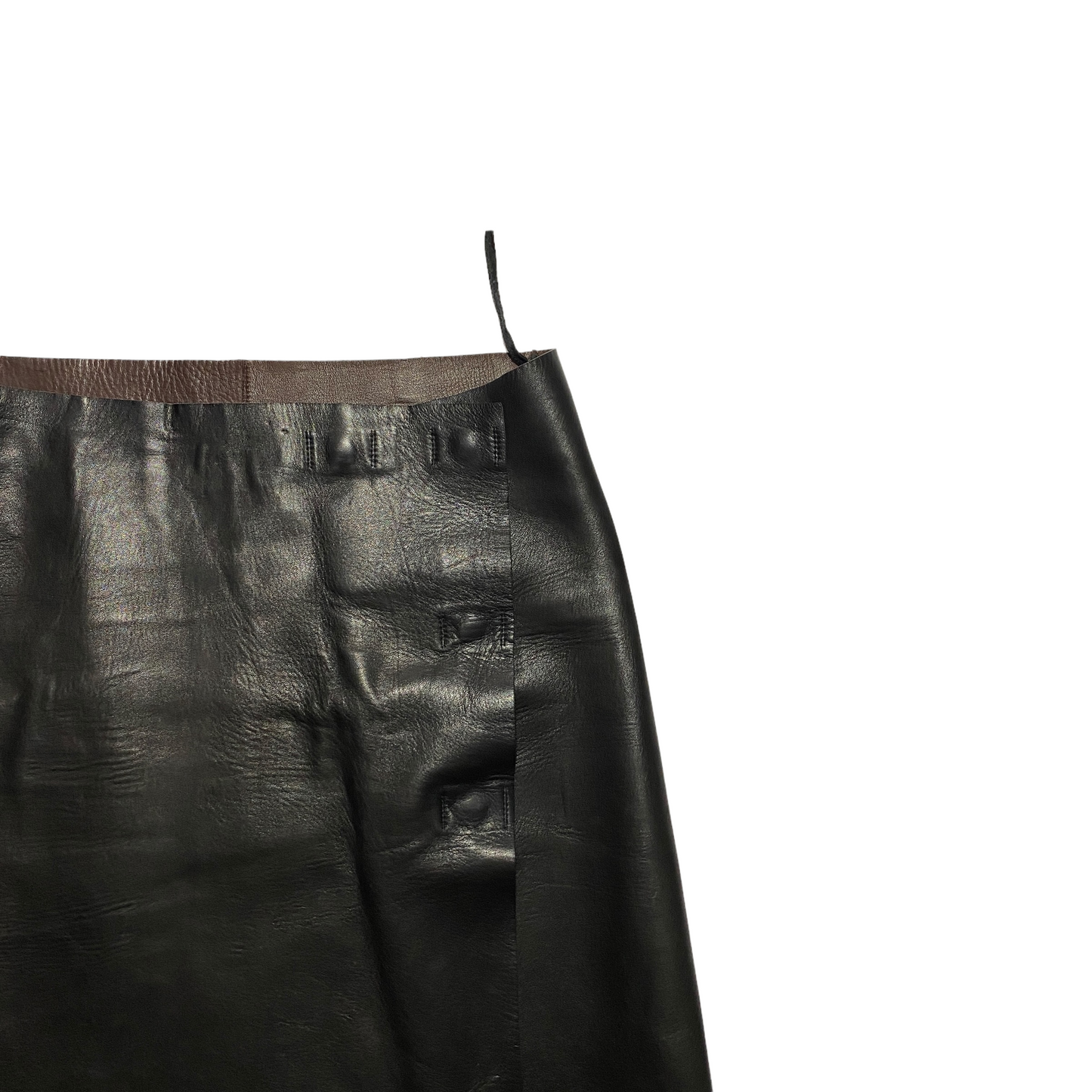 00's Jil Sander Leather Knee Skirt (37W)