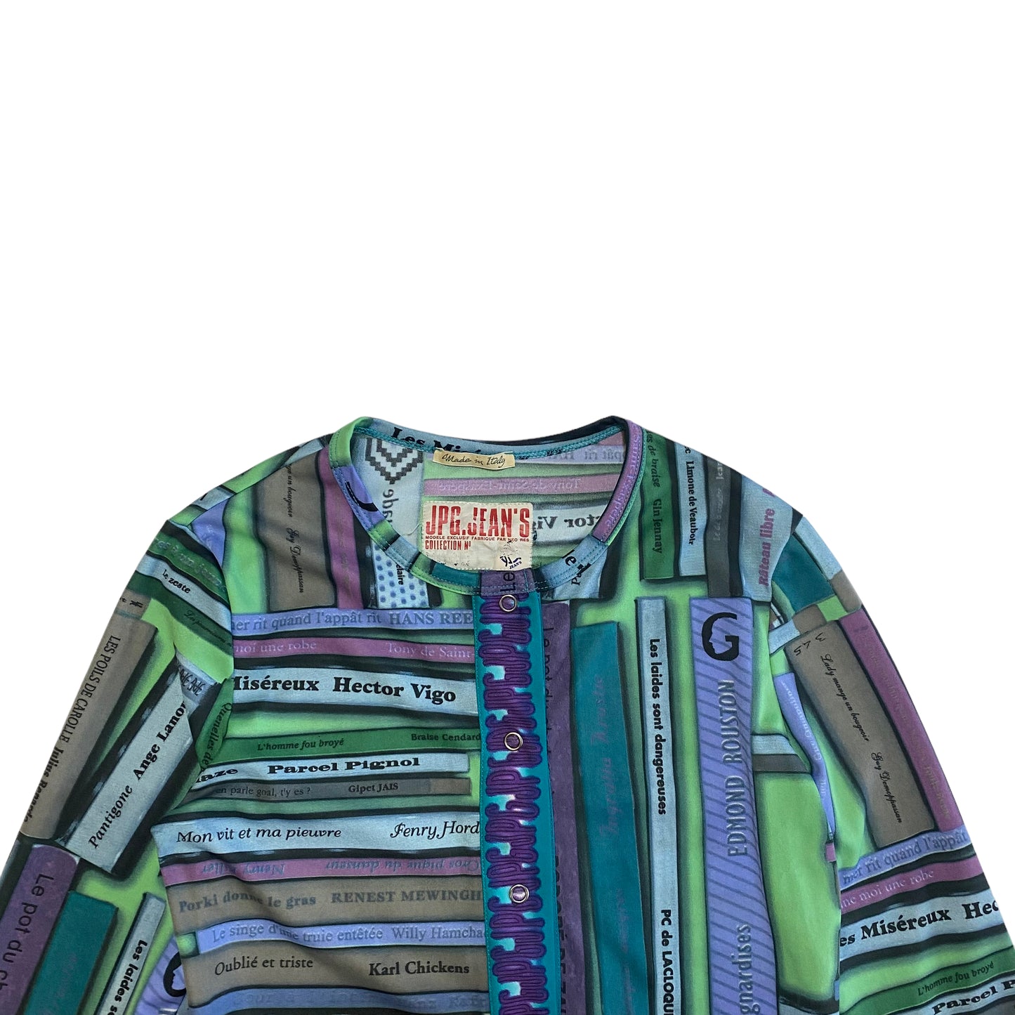 00's Jean Paul Gaultier JPG Jeans Long Sleeve printed T-shirt (L)