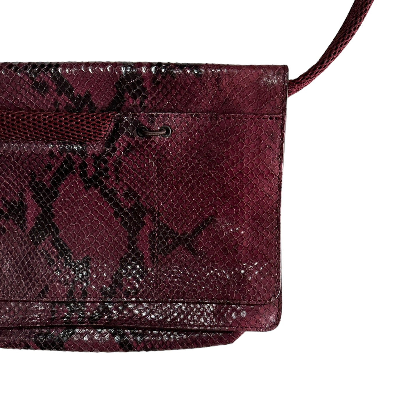 F/W 1999 Miu Miu Python Mesh Burgundy Shoulder Bag