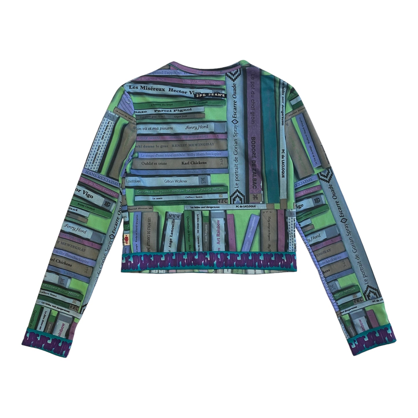 00's Jean Paul Gaultier JPG Jeans Long Sleeve printed T-shirt (L)