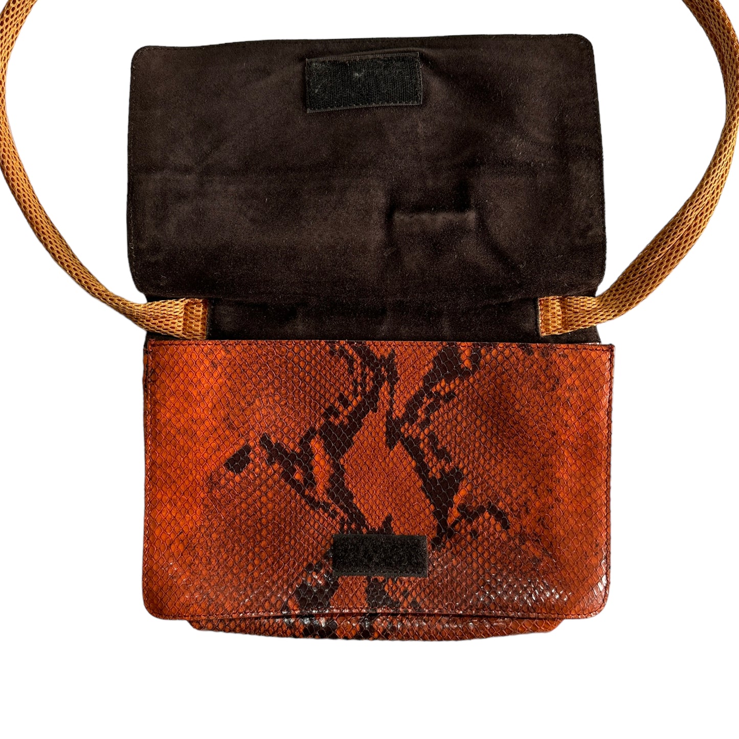 F/W 1999 Miu Miu Python Mesh Orange Bag