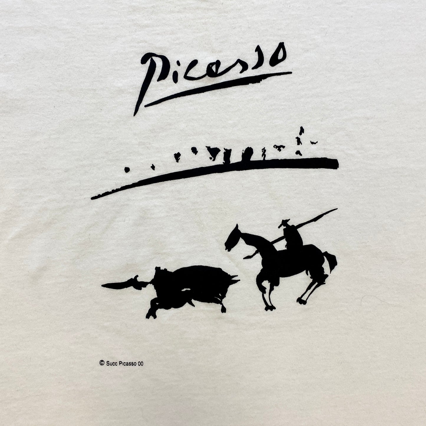 2000 Picasso ''Bullfight Print'' Vintage Tee (L)