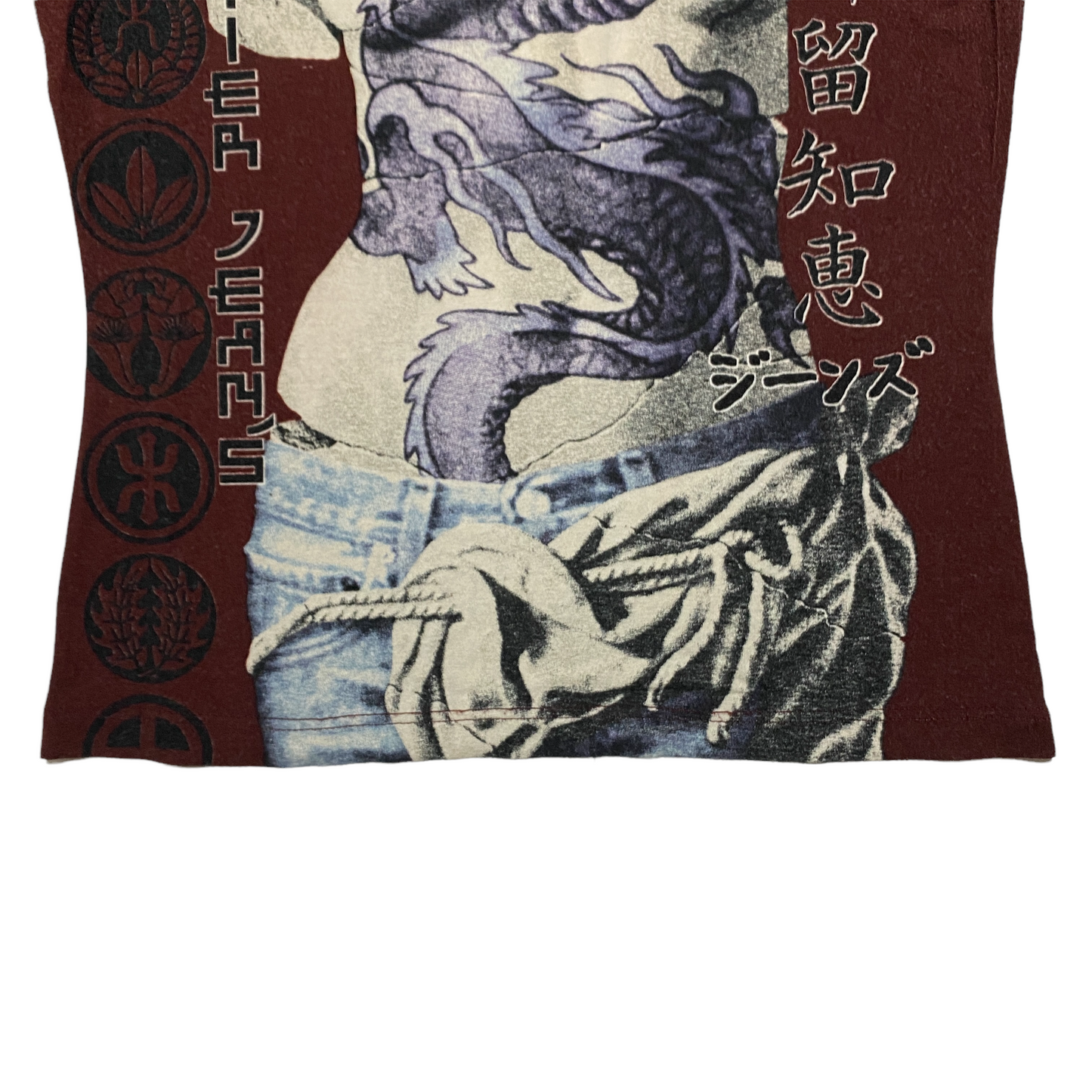 90's Gaultier Jeans Printed Long Sleeve Tee (L)