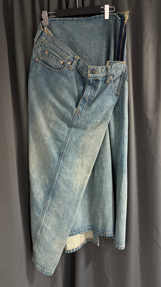 F/W 2004 Denim Twisted Skirt (M)