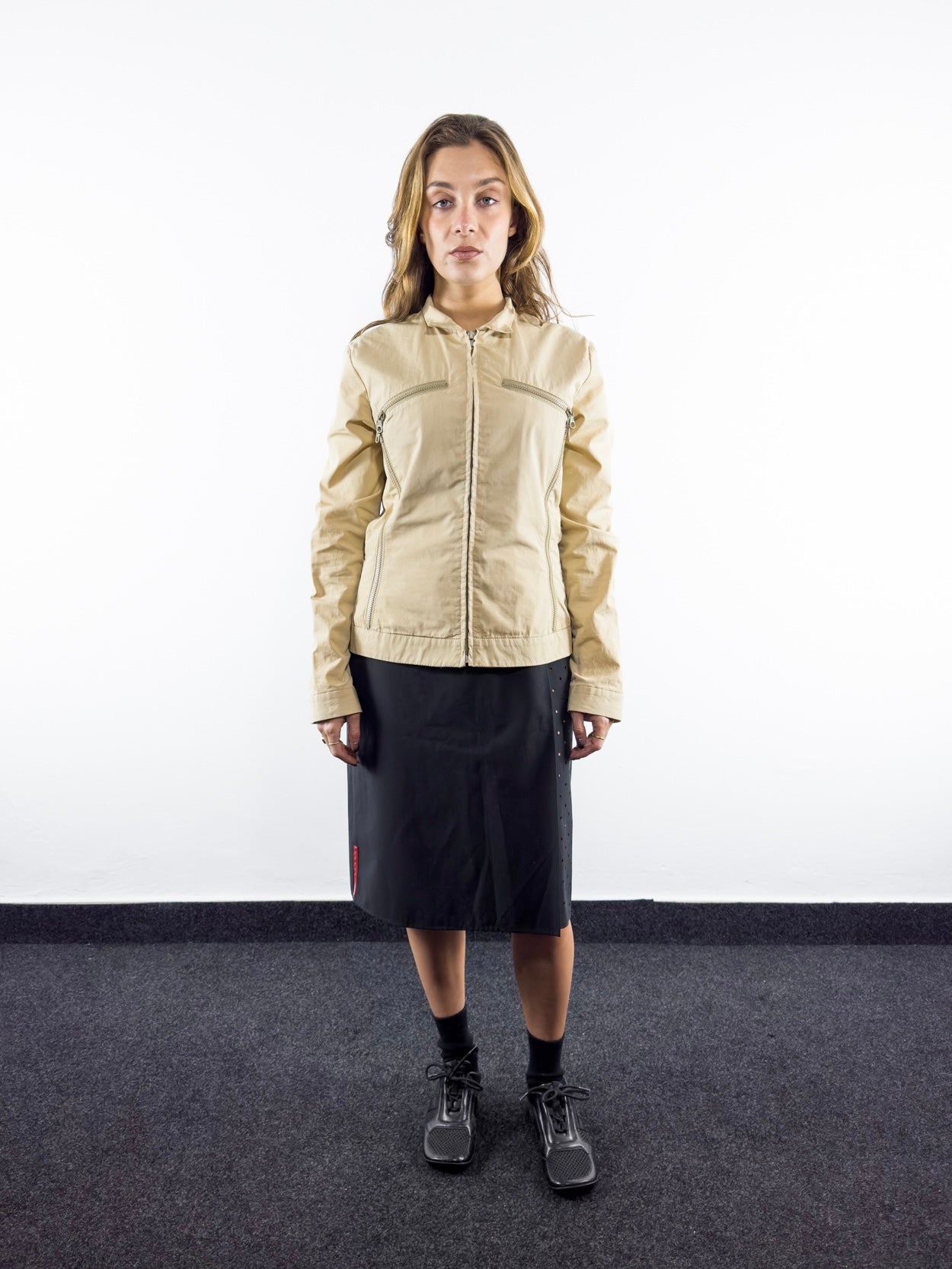 2000's Multi Zipper Cargo Jacket (L)