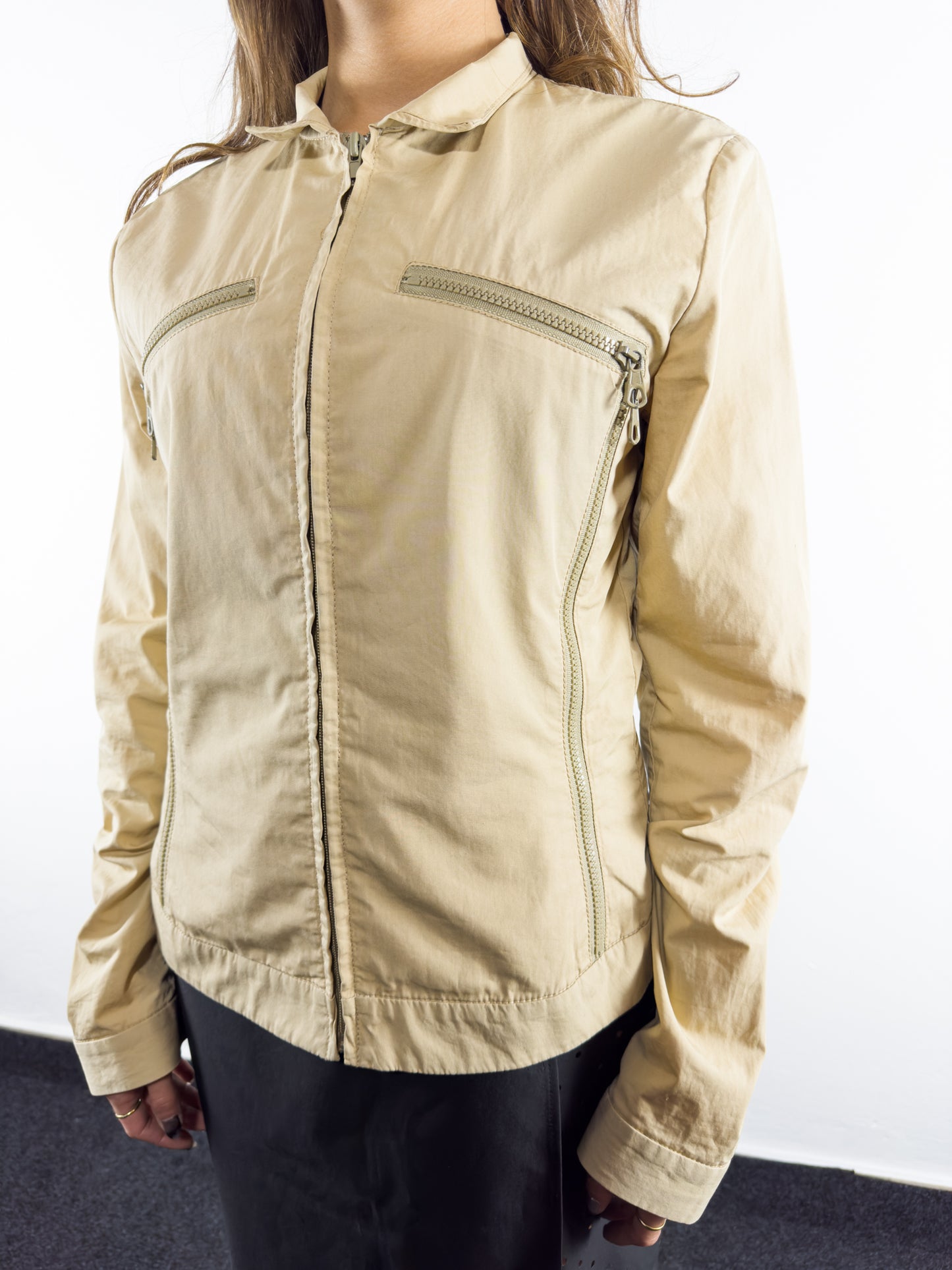 2000's Multi Zipper Cargo Jacket (L)
