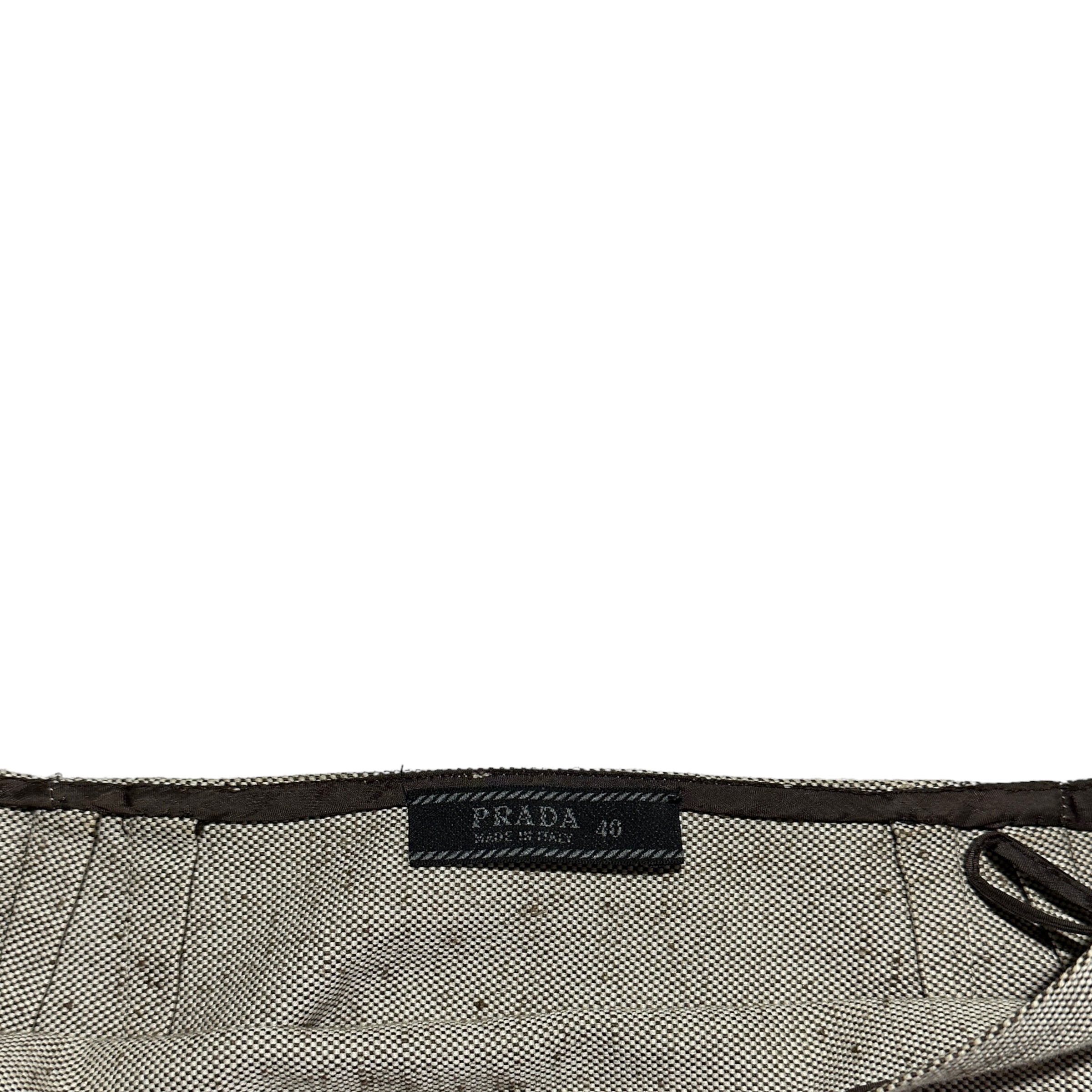 S/S 1999 Runaway Prada Linen Skirt (32W)