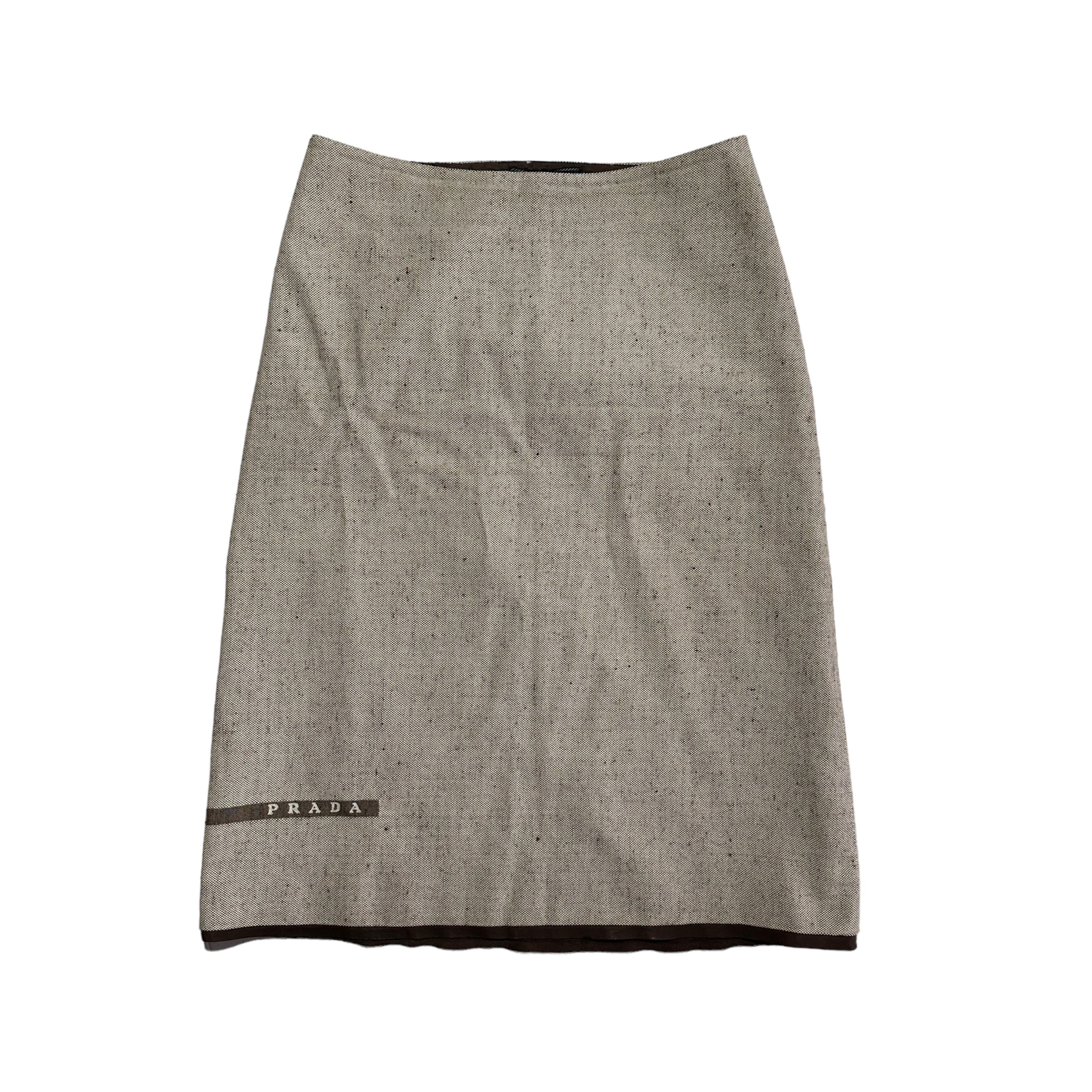 S/S 1999 Runaway Prada Linen Skirt (32W)
