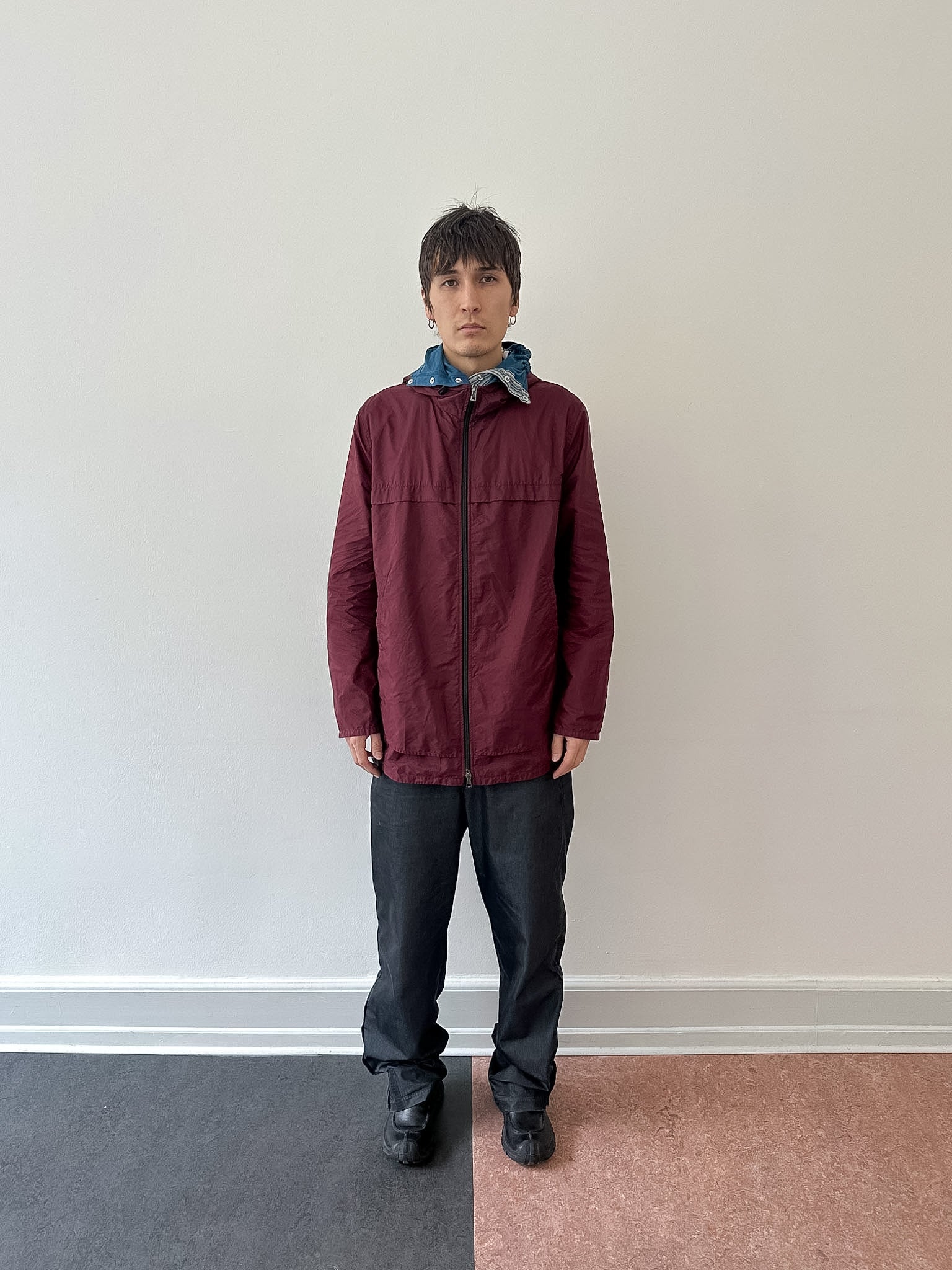 Neil Barrett s/s 2002 burgundy jacket