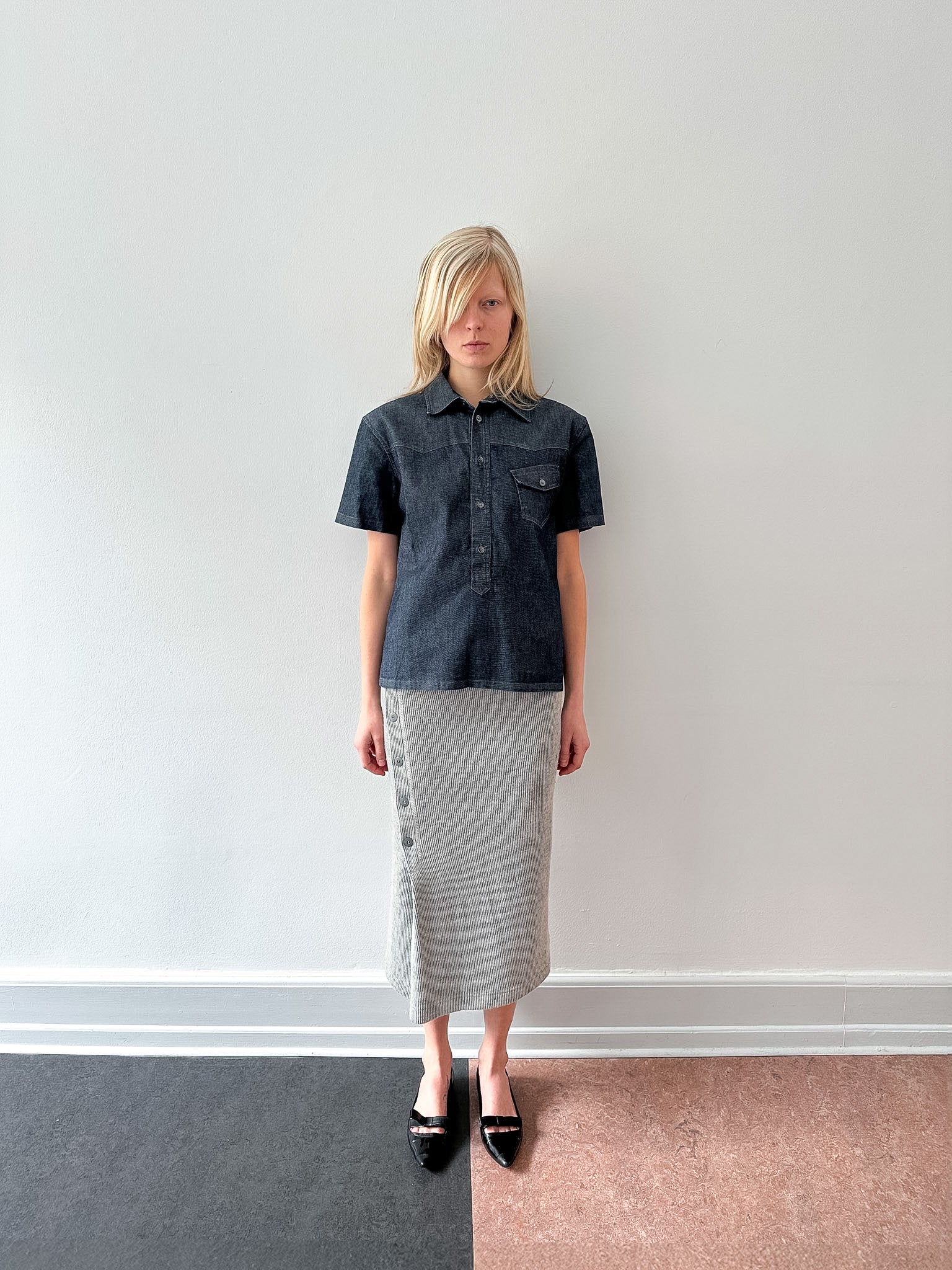Neil Barrett f/w 2001 dark blue shirt