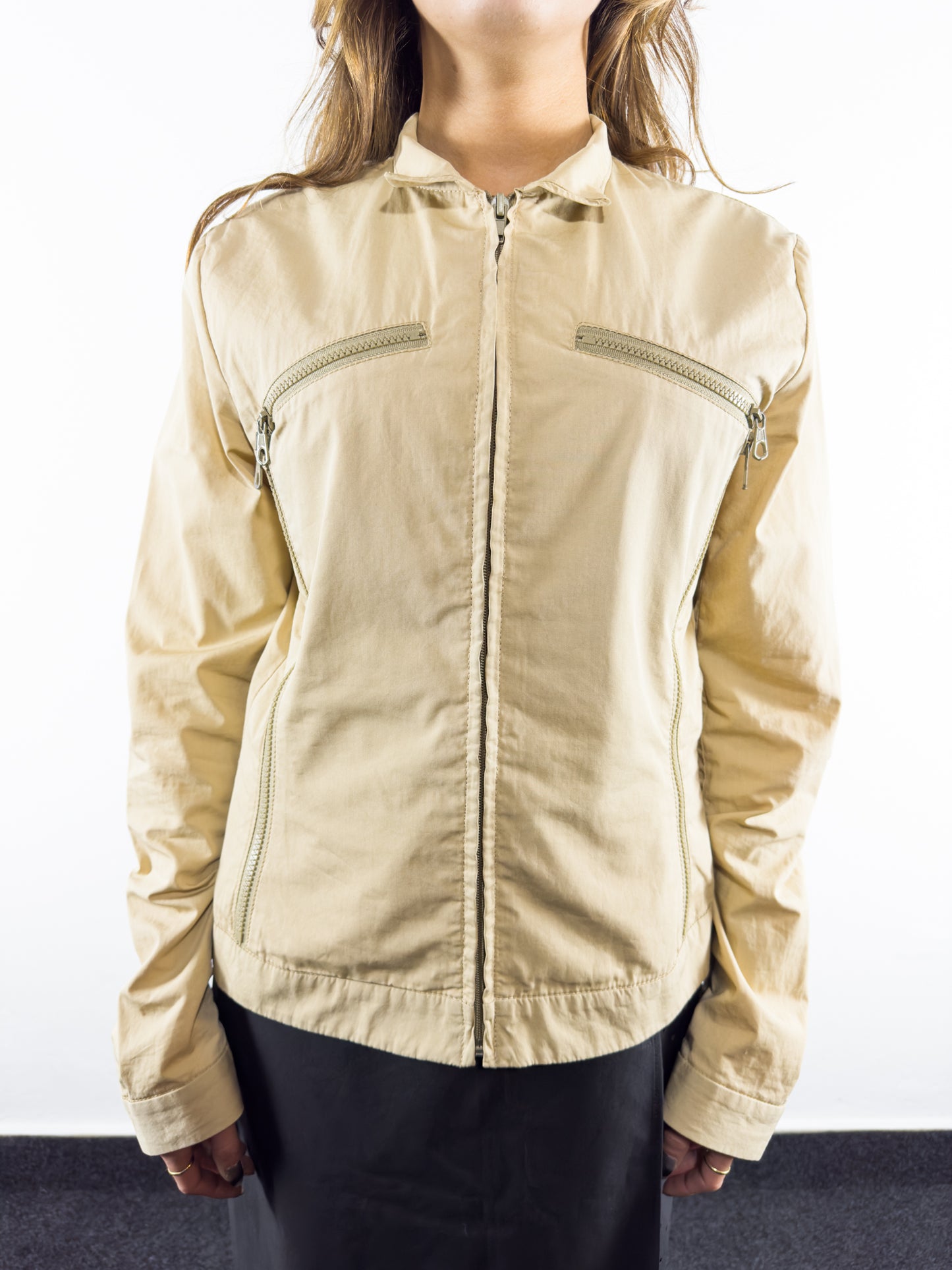 2000's Multi Zipper Cargo Jacket (L)