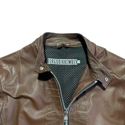 1990’s Faux Leather Embroidered Biker Jacket (50)