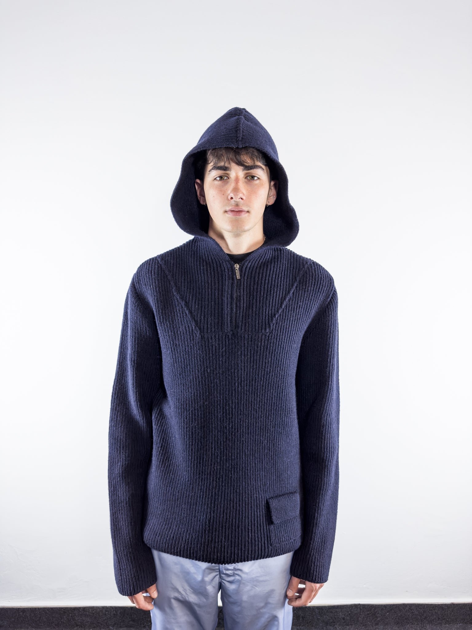 2000's ''Travel Wear Collection'' by Neil Barrett Knit Hoodie (XL)