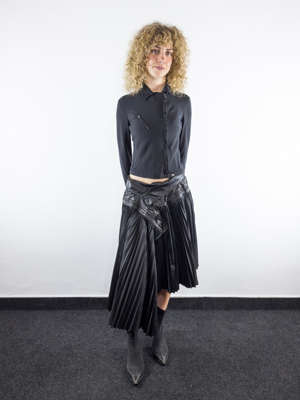 S/S 2006 Reconstructed Pleated Skirt (S)