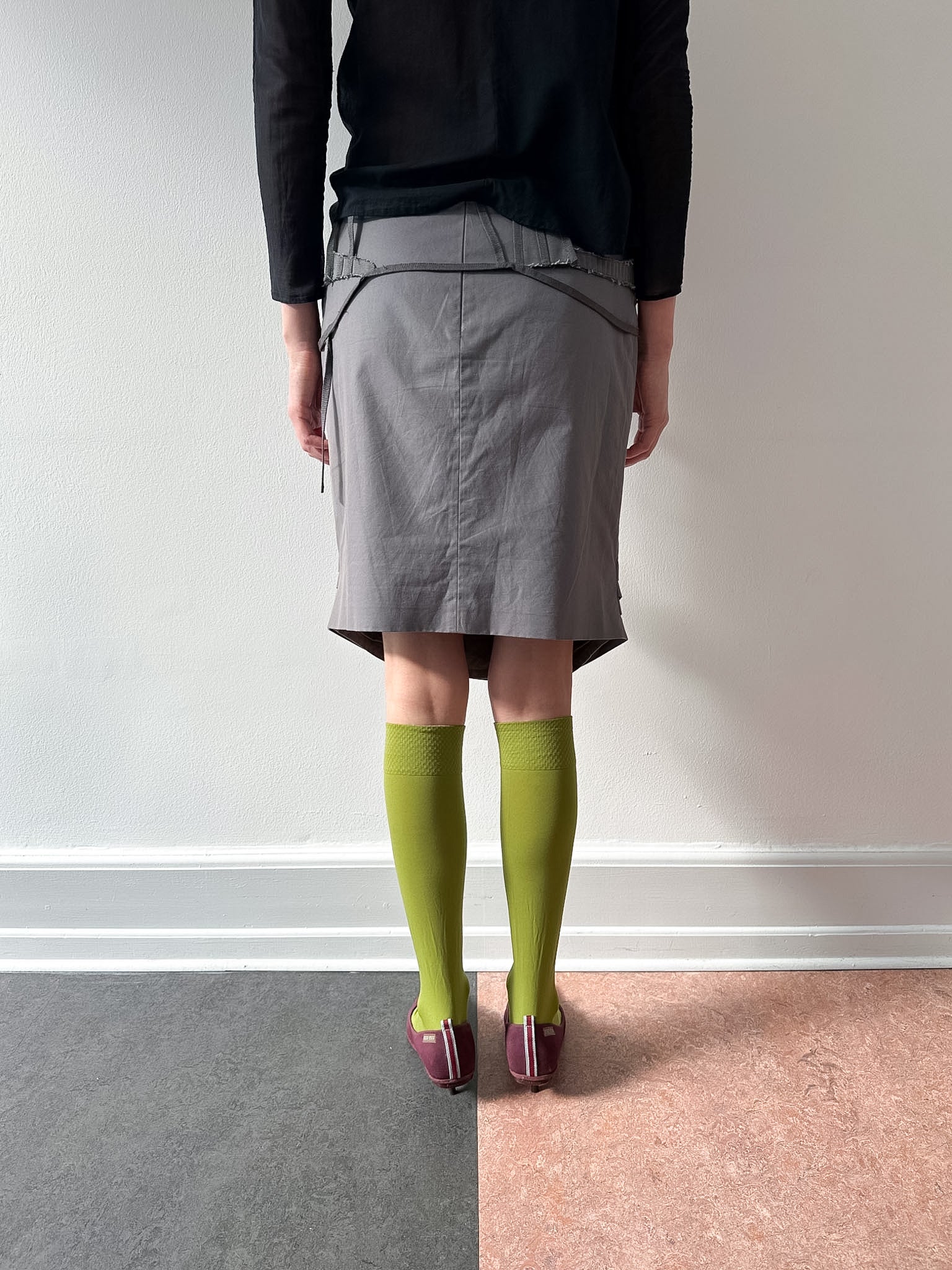 Hussein Chalayan s/s 2002 grey skirt