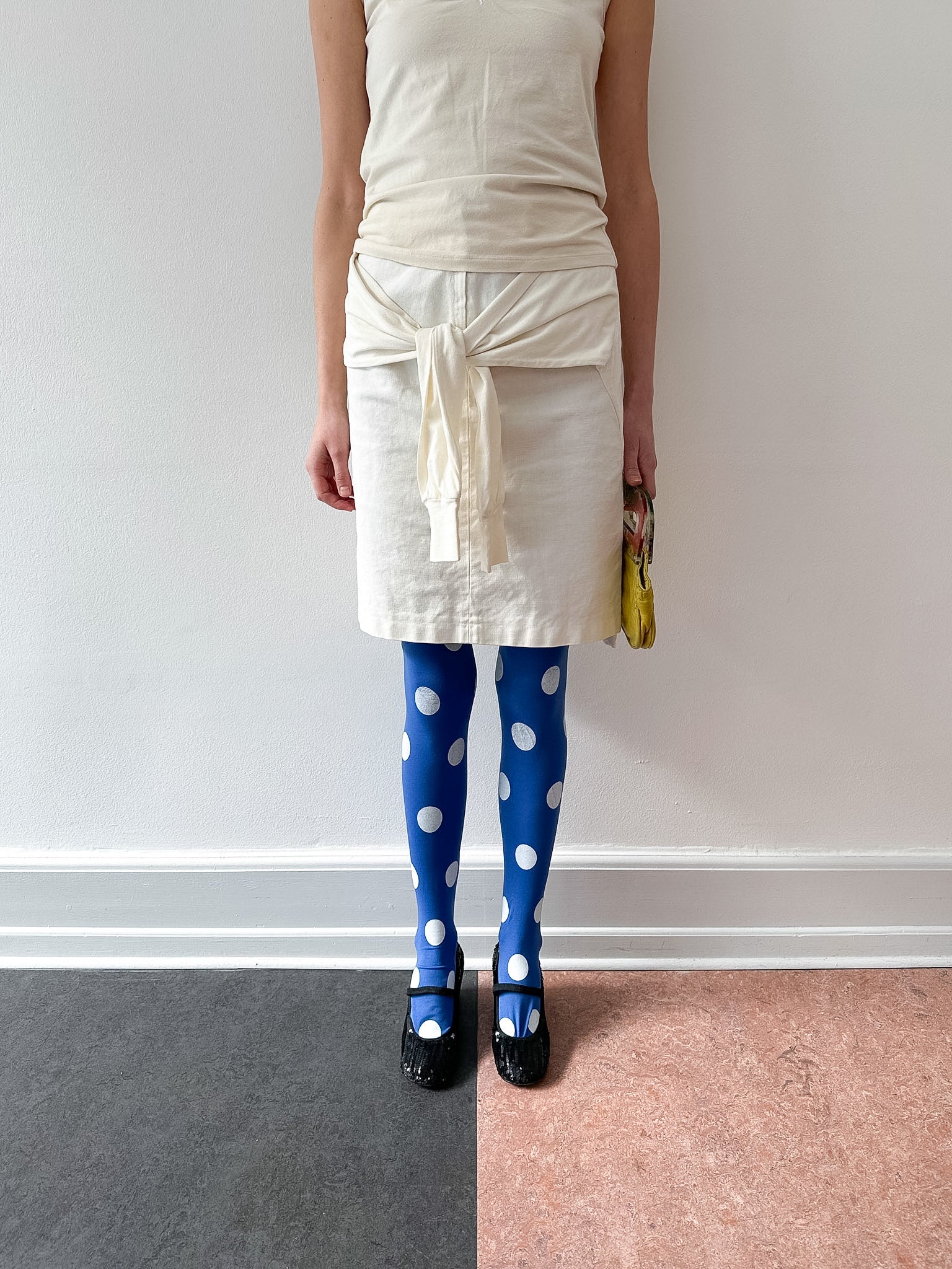 Neil Barrett s/sr 2004 beige cotton skirt