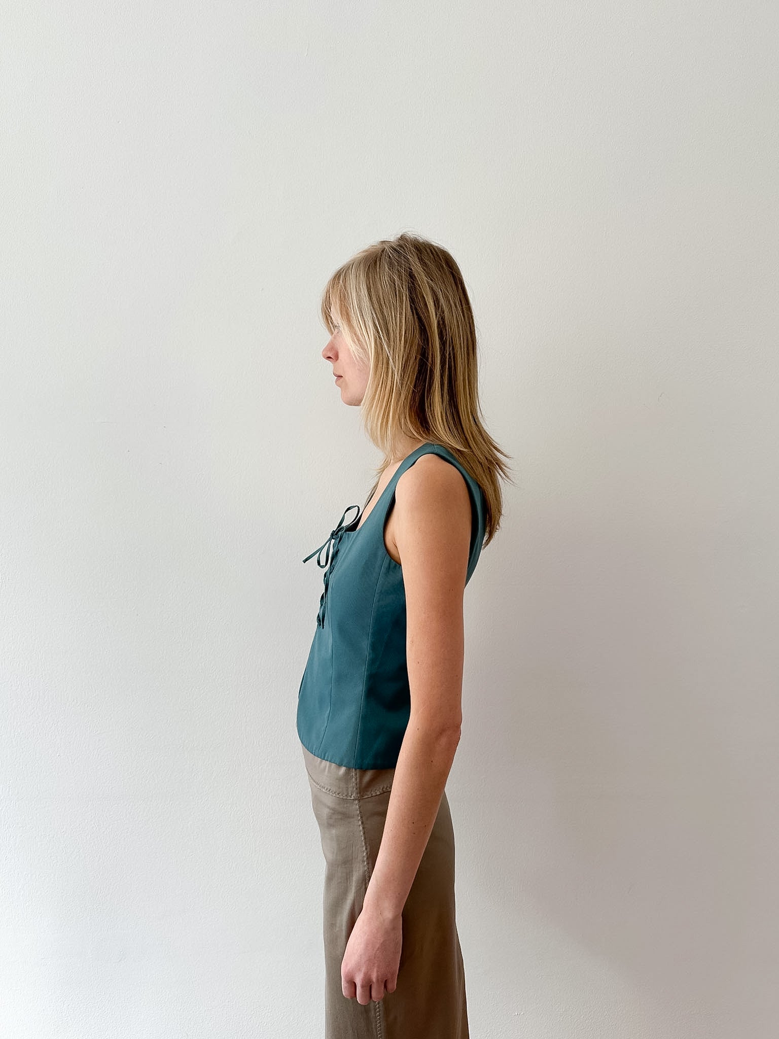 Miu Miu s/s 1998 blue lace up top