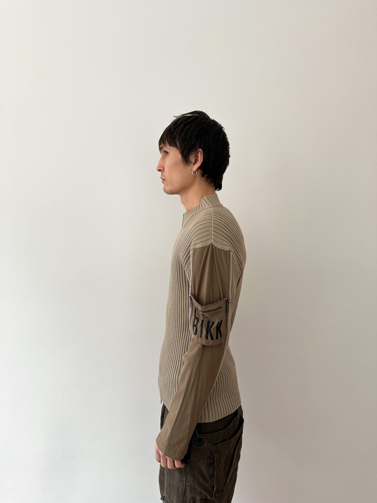 Dirk Bikkembergs early 00´s beige zip cardigan