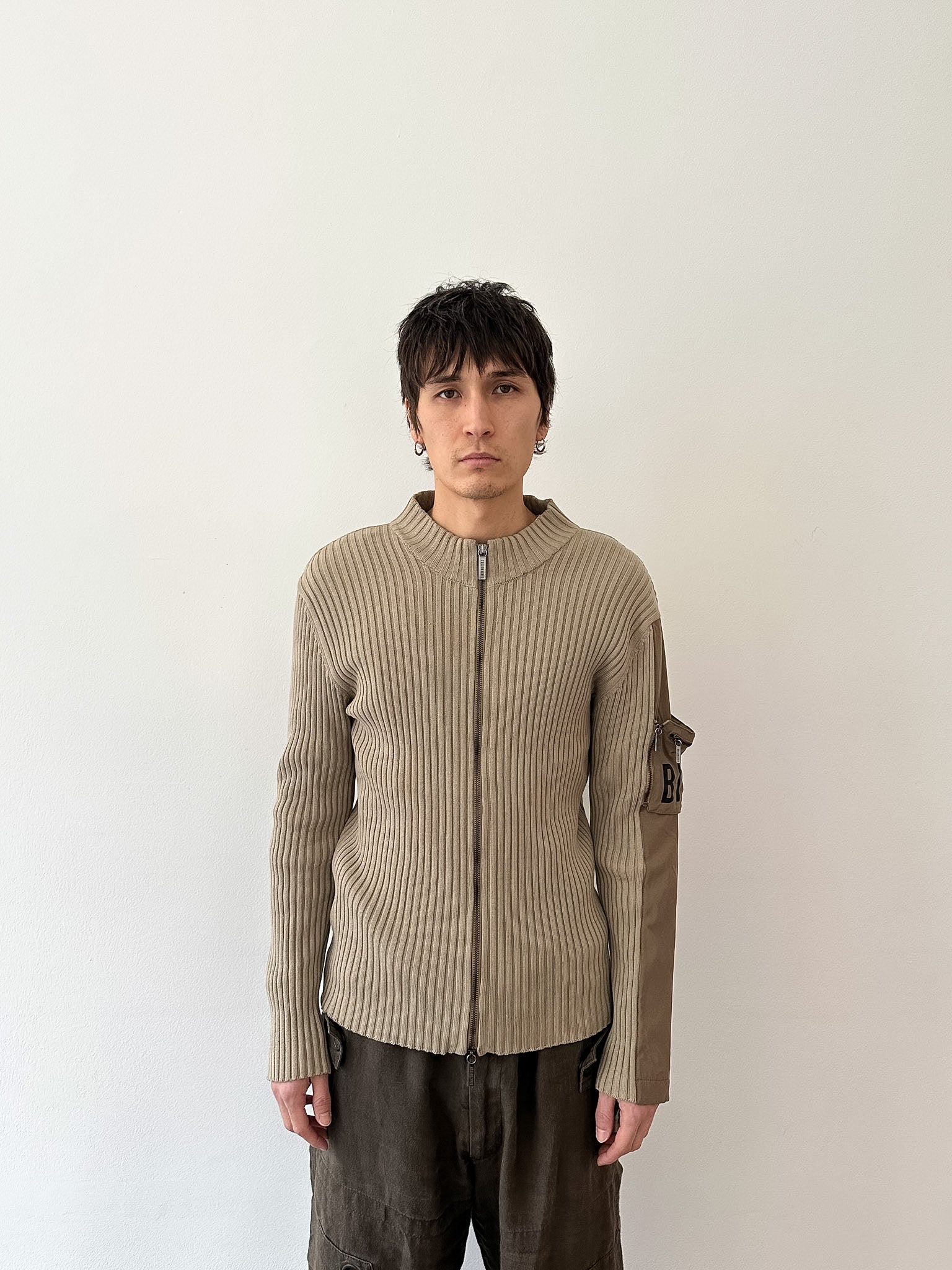 Dirk Bikkembergs early 00´s beige zip cardigan