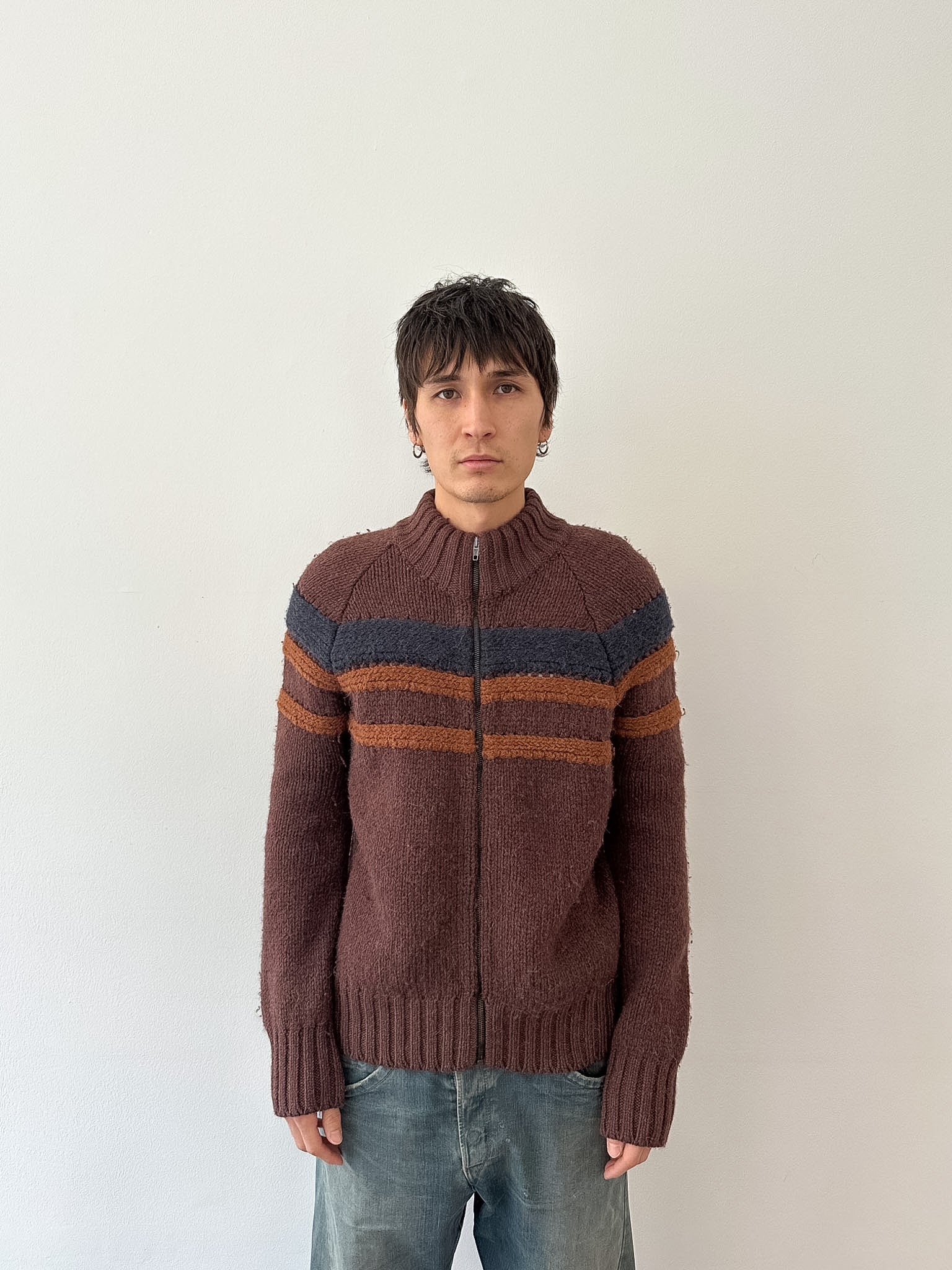 Dirk Bikkembergs early 00´s brown cardigan jacket