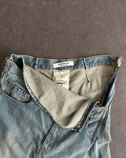F/W 2004 Denim Twisted Skirt (M)