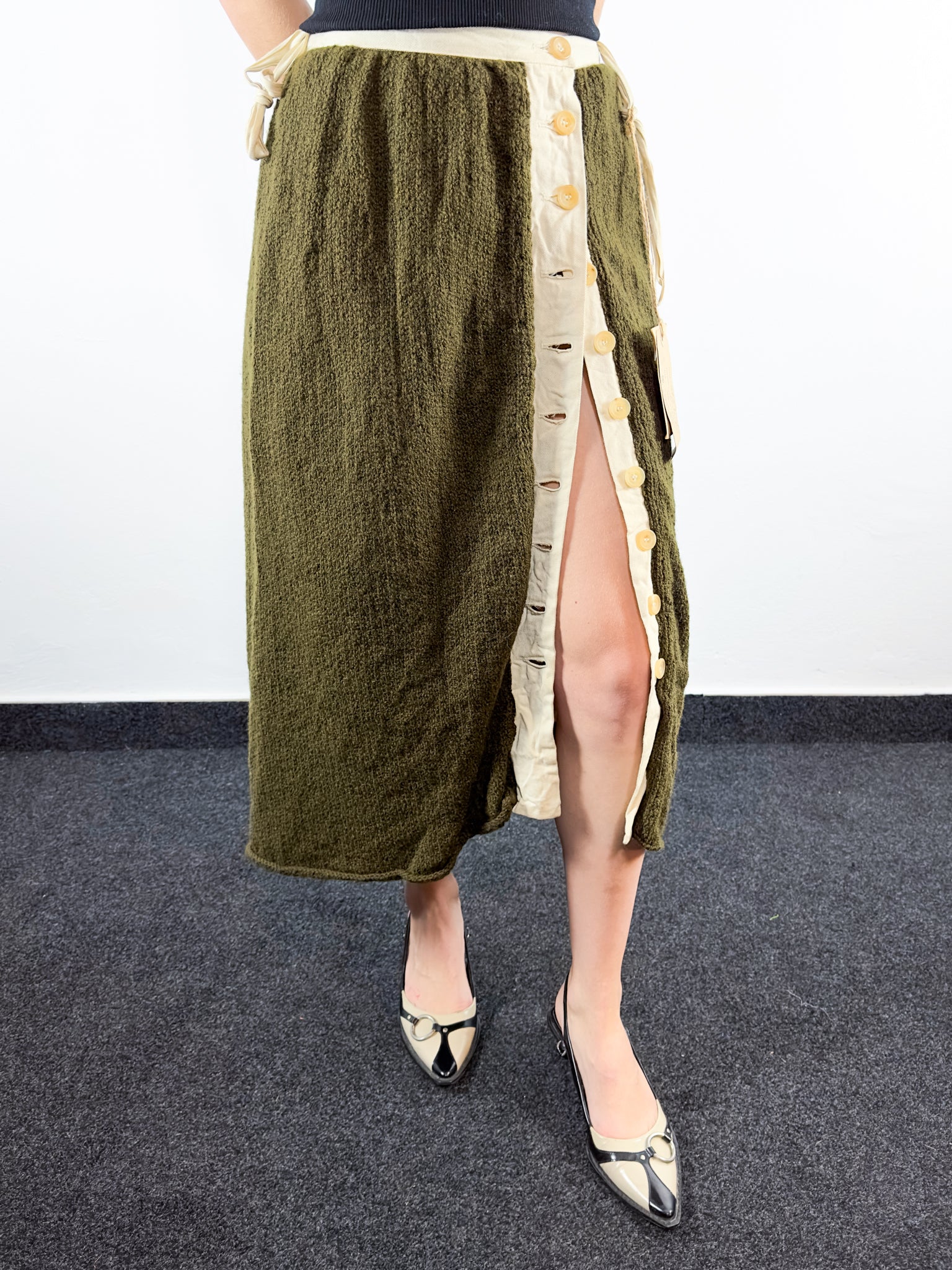 2000's Maxi Wool Skirt (S)