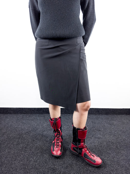 F/W 1998 Adjustable Waist Knee Skirt (38W)
