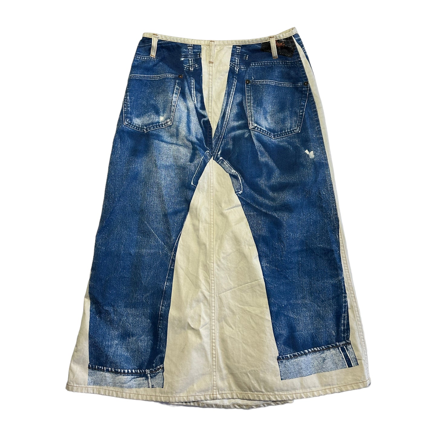 90’s Jean Paul Gaultier Trompe L'oeil Jeans Skirt (W38)