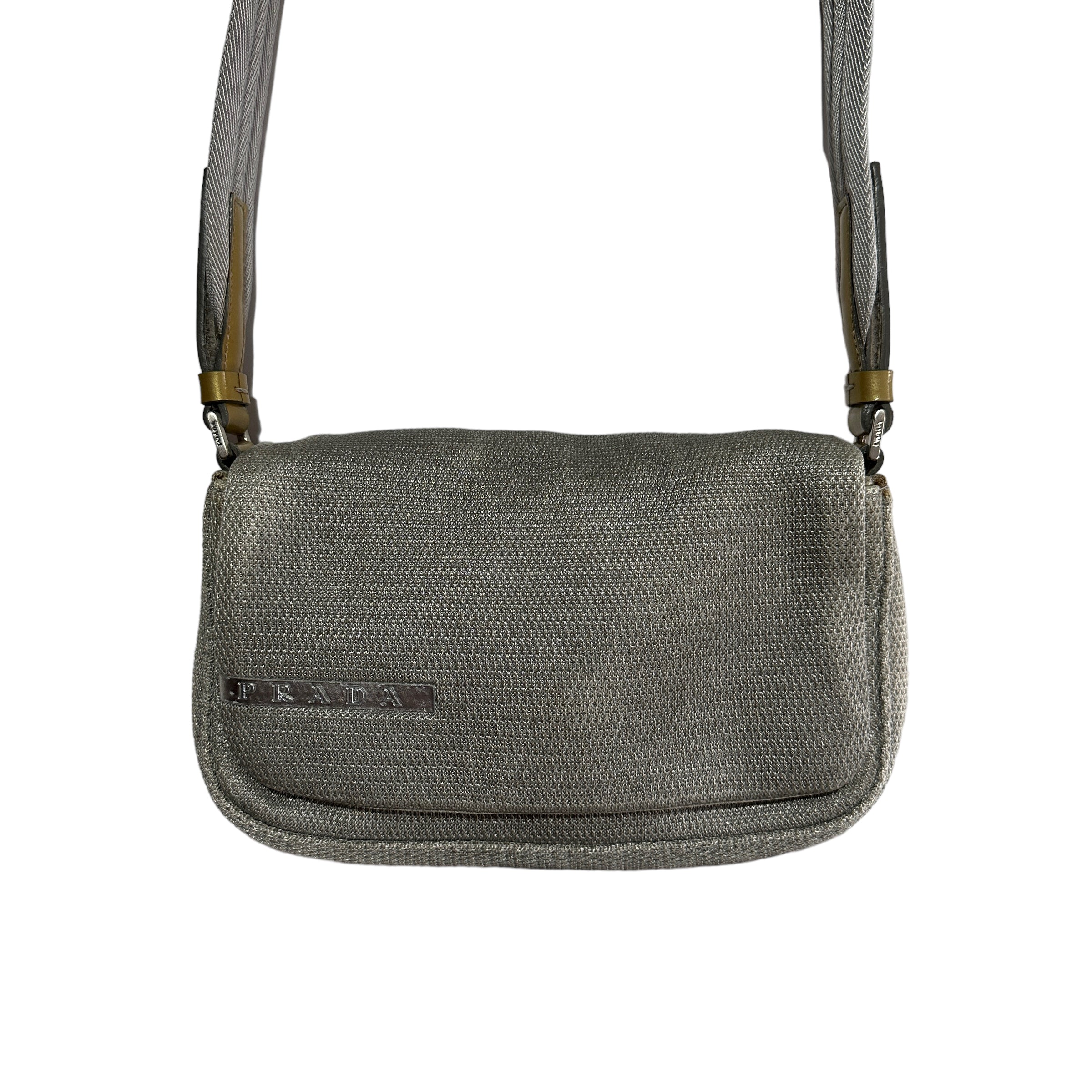 S/S 1999 Prada Silver and Gold Shoulder Bag