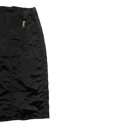 1990's Emporio Armani Paneled Double Zip Knee Skirt (37W)