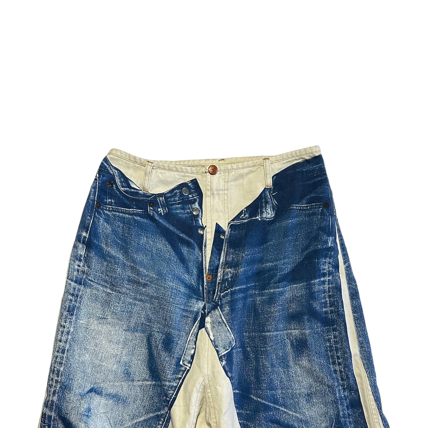 90’s Jean Paul Gaultier Trompe L'oeil Jeans Skirt (W38)