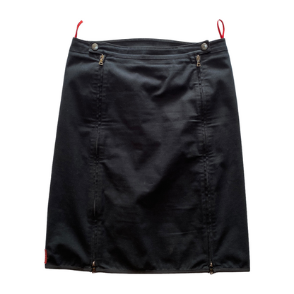 00’s Prada Sport Double Zip Cotton Knee Skirt (38W)