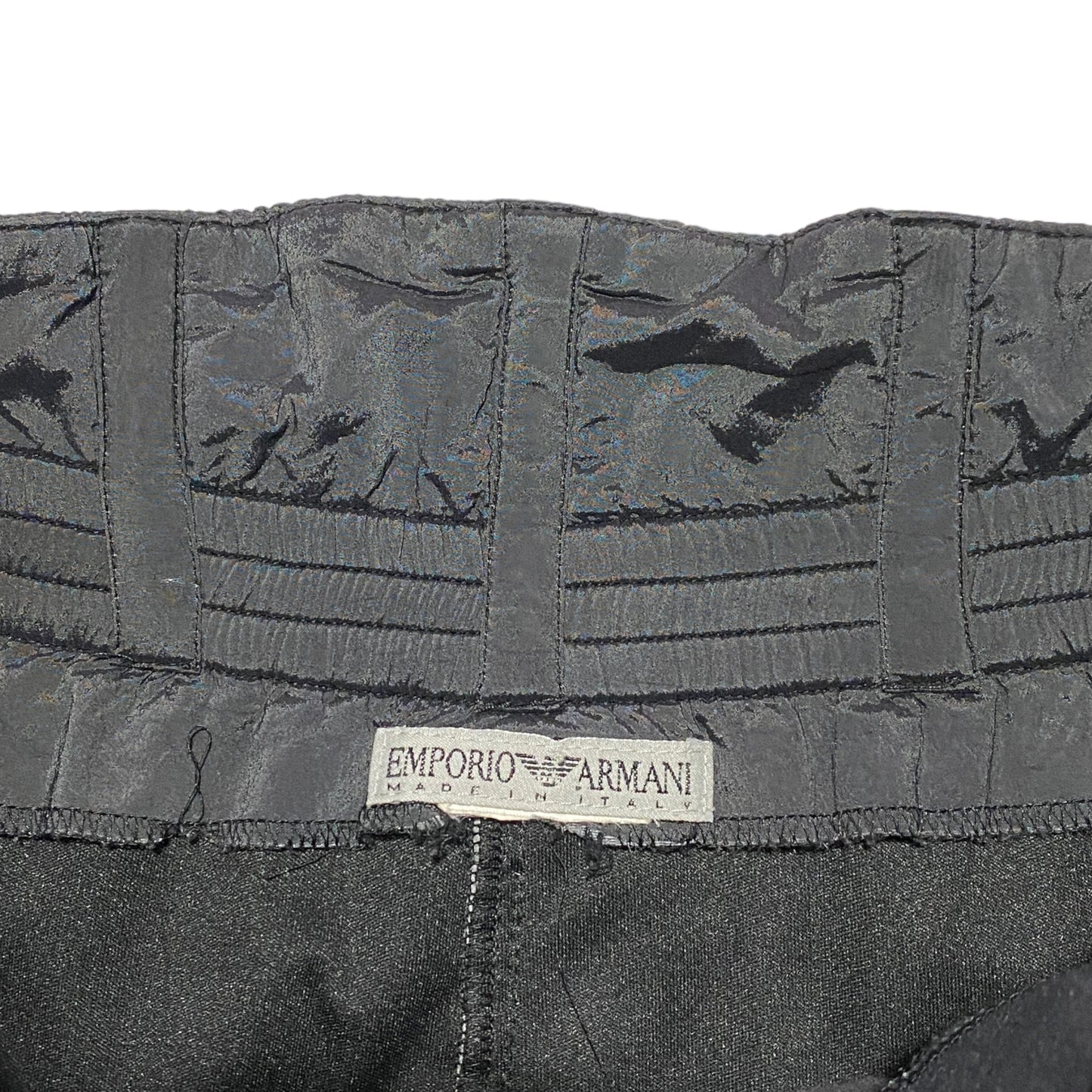 1990's Emporio Armani Paneled Double Zip Knee Skirt (37W)