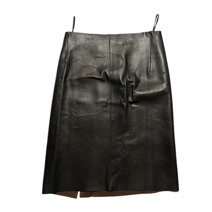 00's Jil Sander Leather Knee Skirt (37W)