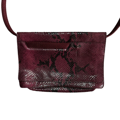 F/W 1999 Miu Miu Python Mesh Burgundy Shoulder Bag