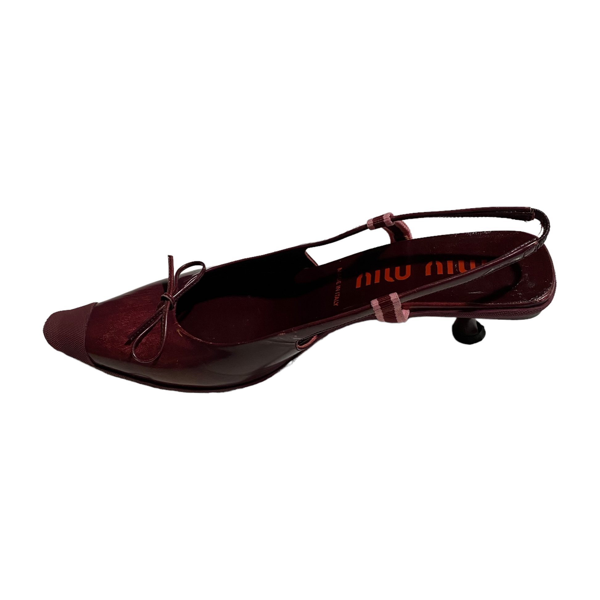 S/S 2000 Miu Miu Kitten Heels Mules (38EU) – Bintagged S/S 2000 Miu Miu Kitten Heels Mules (38EU) – Bintagged