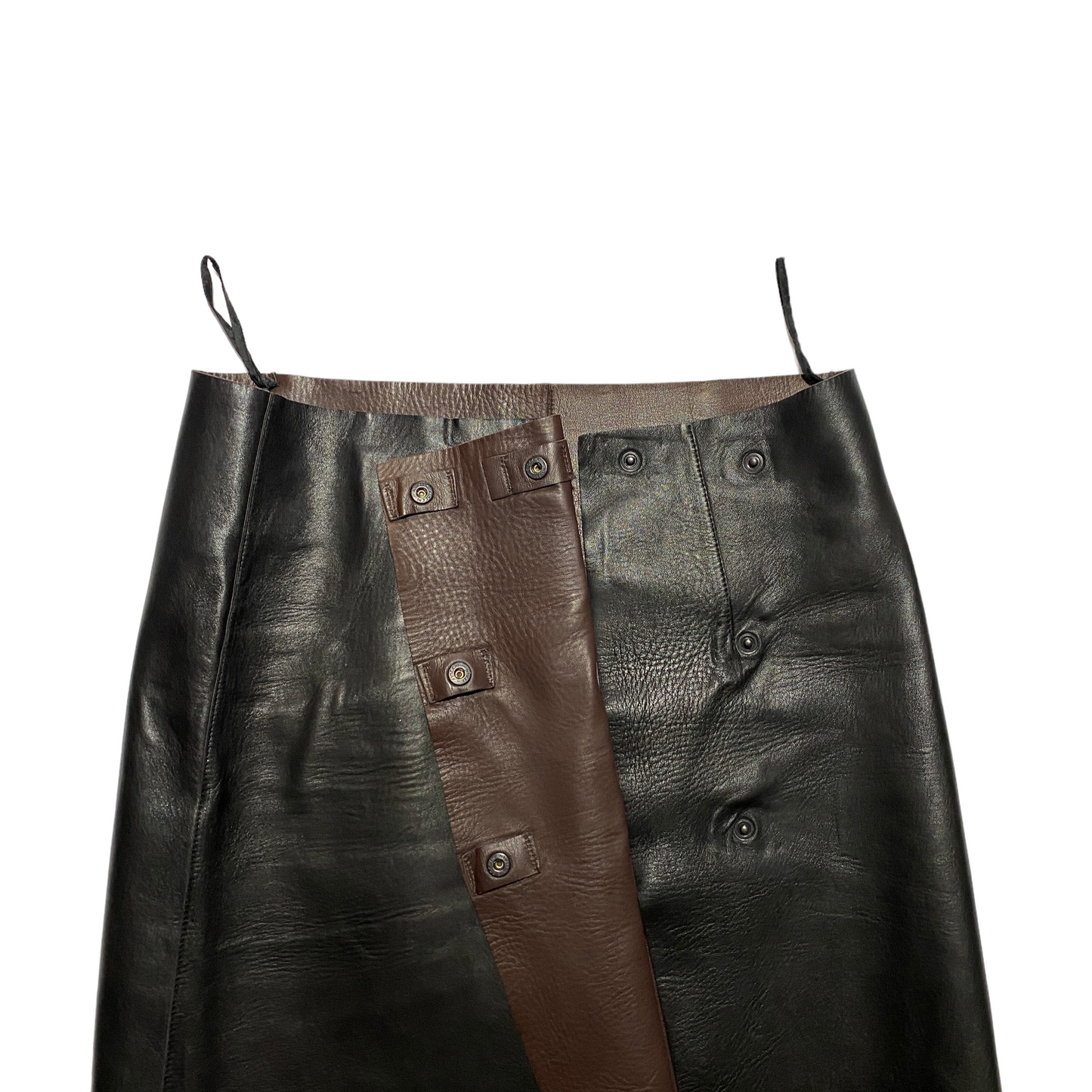 00's Jil Sander Leather Knee Skirt (37W)