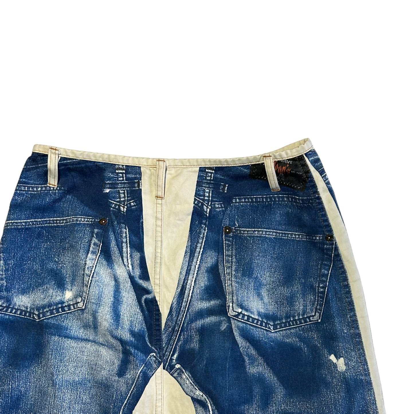 90’s Jean Paul Gaultier Trompe L'oeil Jeans Skirt (W38)