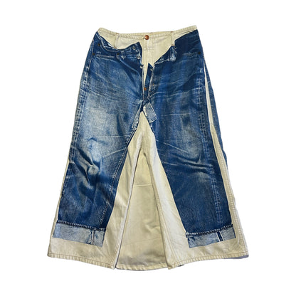 90’s Jean Paul Gaultier Trompe L'oeil Jeans Skirt (W38)