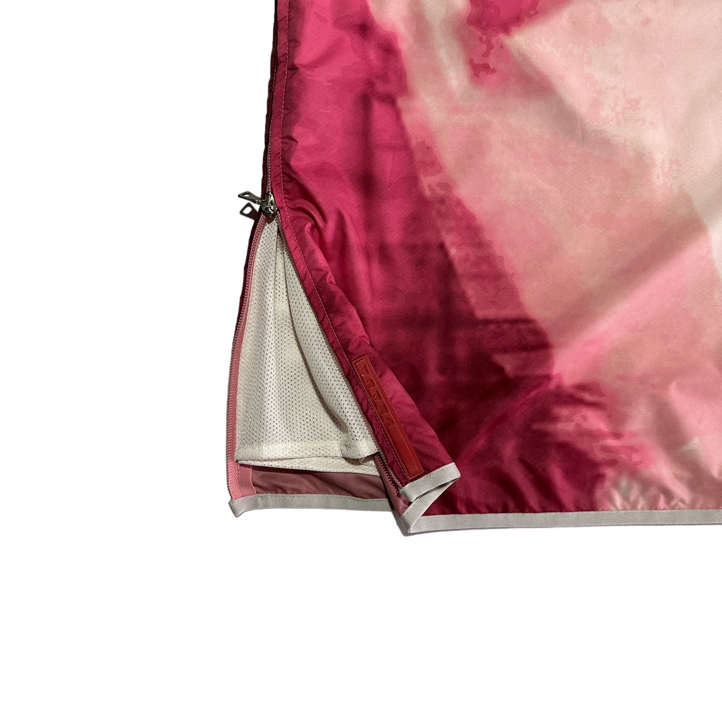 S/S 2000 Prada Sport Abstract Pink Cloud Print Skirt (42)