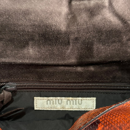 F/W 1999 Miu Miu Python Mesh Orange Bag