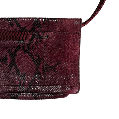 F/W 1999 Miu Miu Python Mesh Burgundy Shoulder Bag