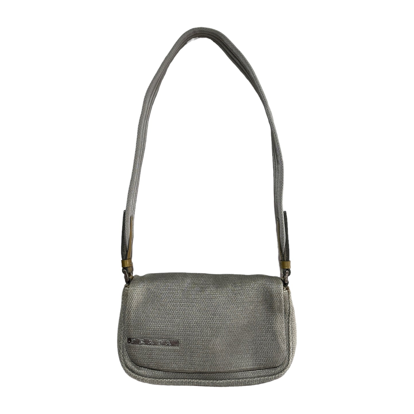 S/S 1999 Prada Silver and Gold Shoulder Bag