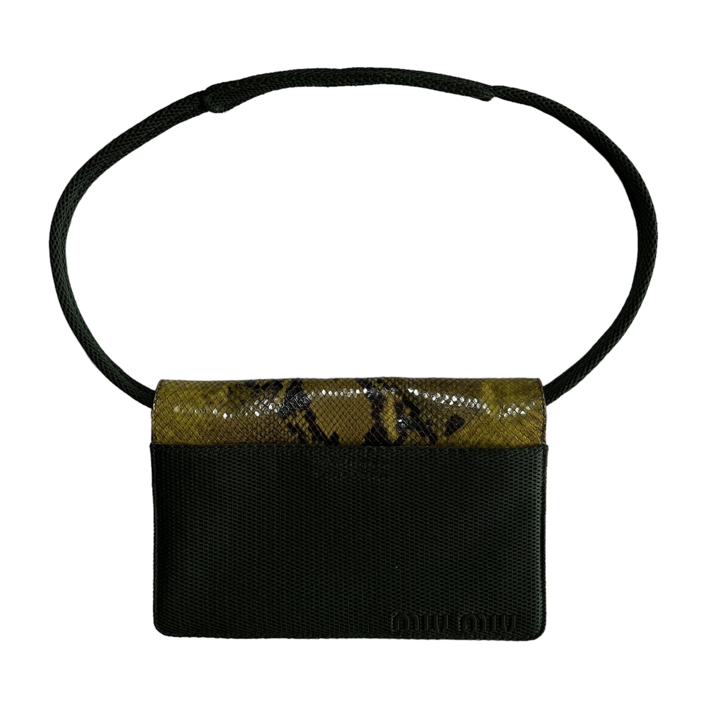 F/W 1999 Miu Miu Python Mesh Green Shoulder Bag