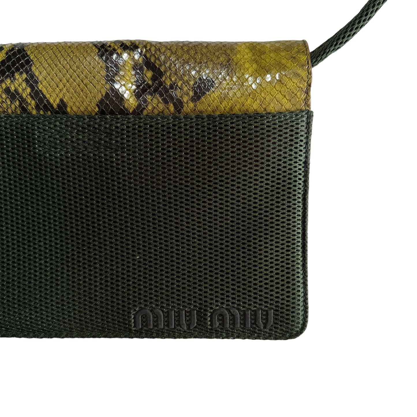 F/W 1999 Miu Miu Python Mesh Green Shoulder Bag